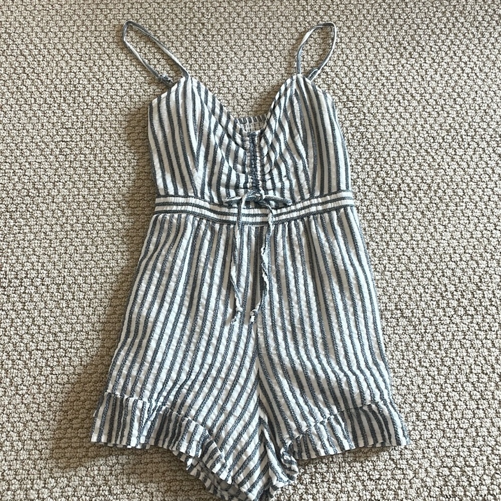 American eagle striped romper size medium